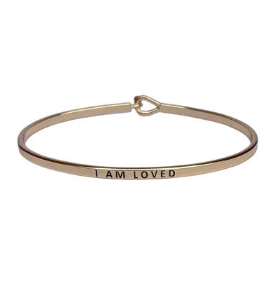 Gold Hook Bracelet Inspirational Assorted Engravings