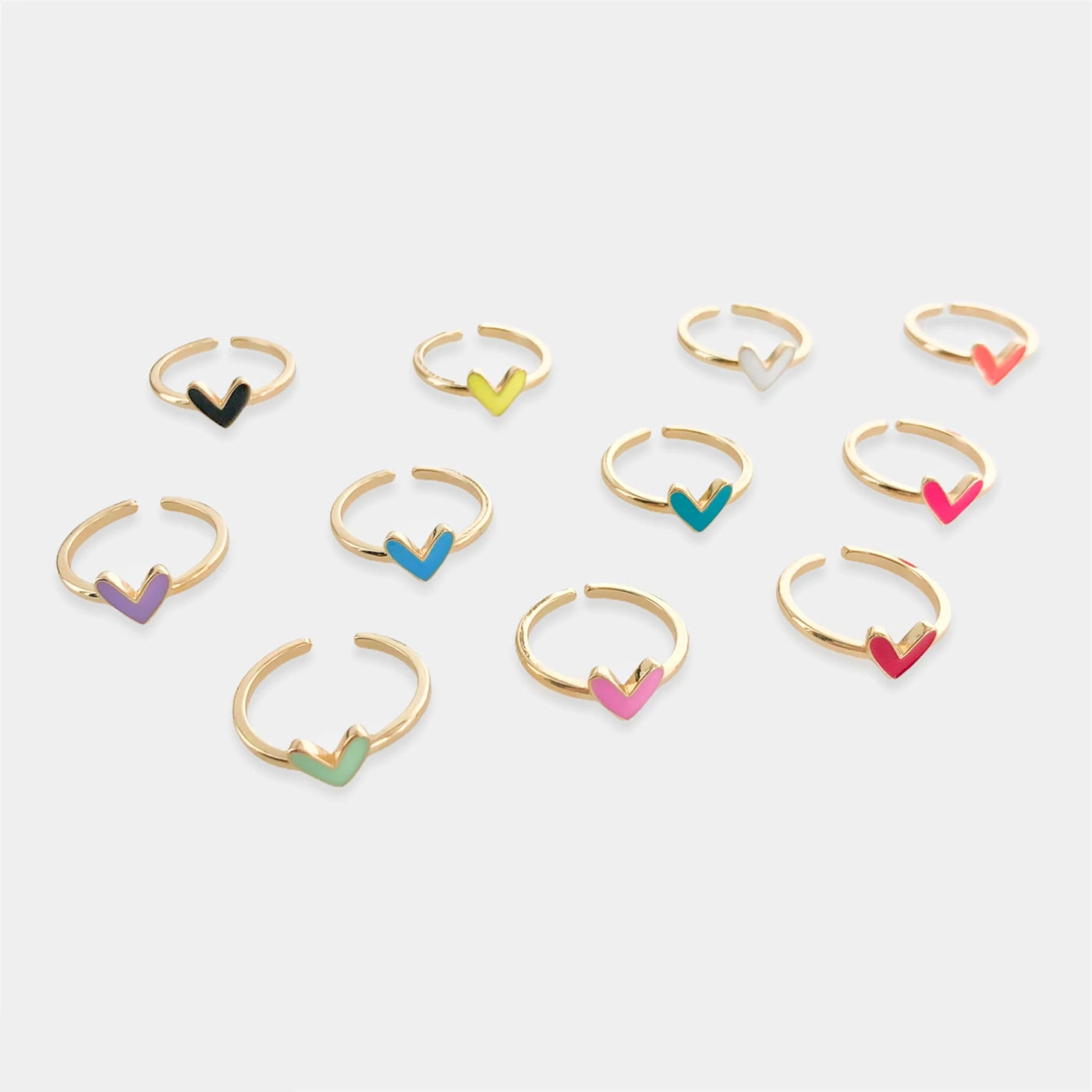 Heart Enamel Ring - One Size