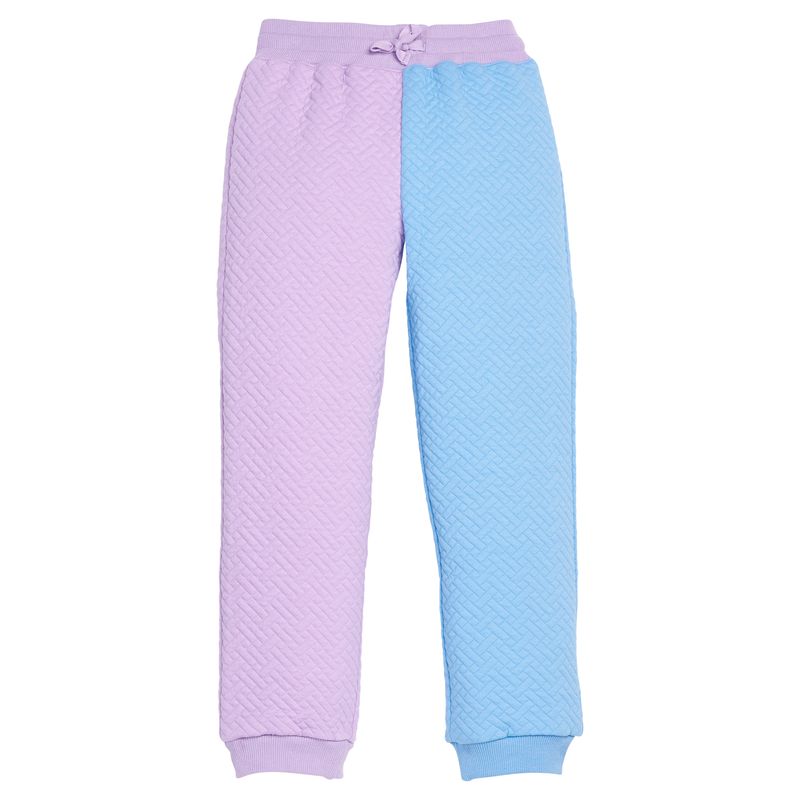 Color Block Jogger Lavender & Blue Quilted Trellis