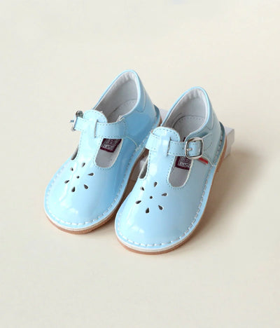 Joy Classic Patent T Strap Mary Jane Patent Sky Blue