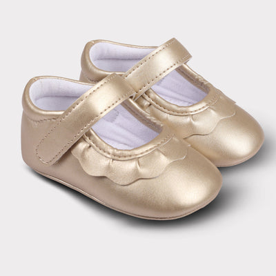 Amina Crib Shoe Gold
