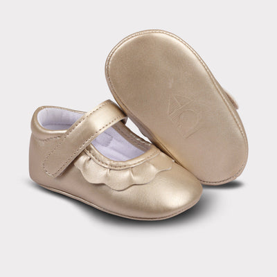 Amina Crib Shoe Gold