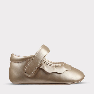 Amina Crib Shoe Gold