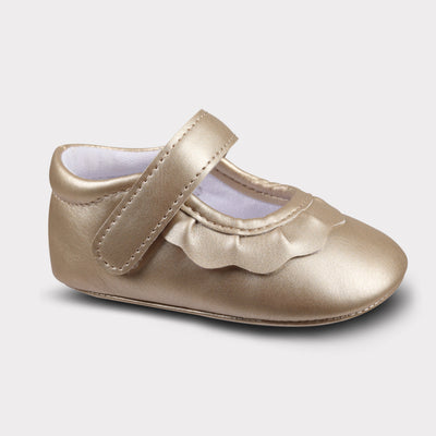 Amina Crib Shoe Gold