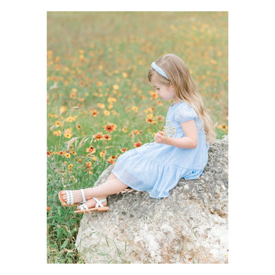 Eden Scalloped Sandal White
