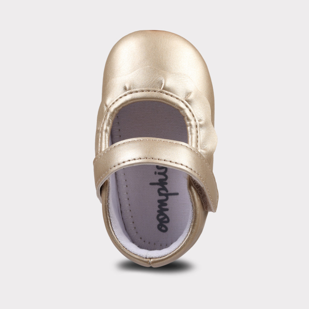 Amina Crib Shoe Gold