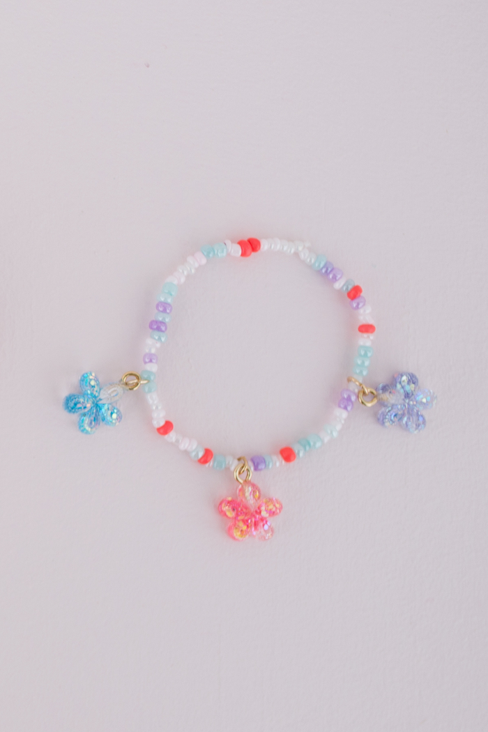 Boutique Shimmer Flower Bracelet