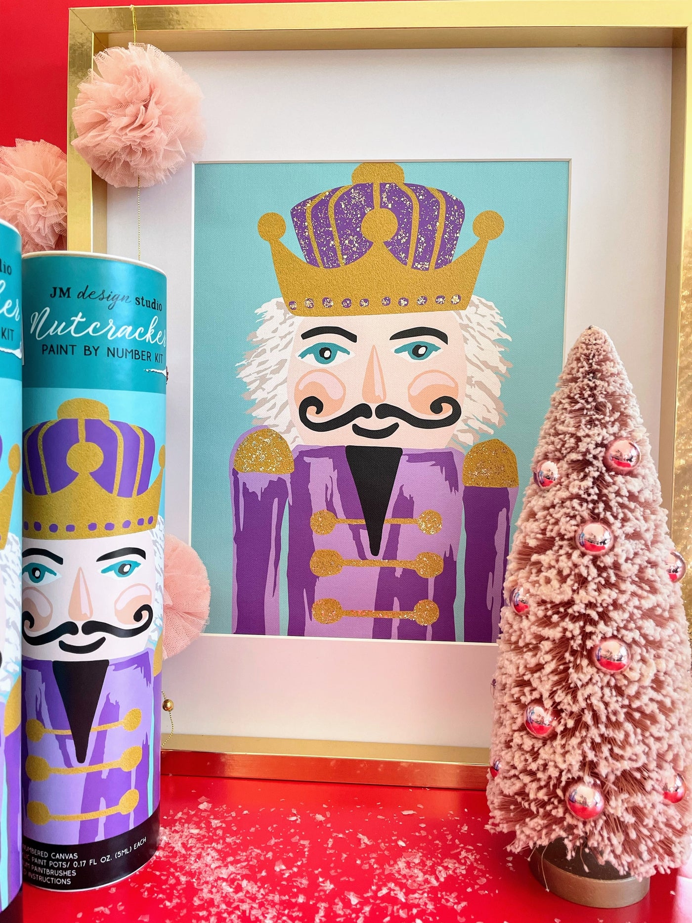 Nutcracker Paint By Number Set with Glitter Purple