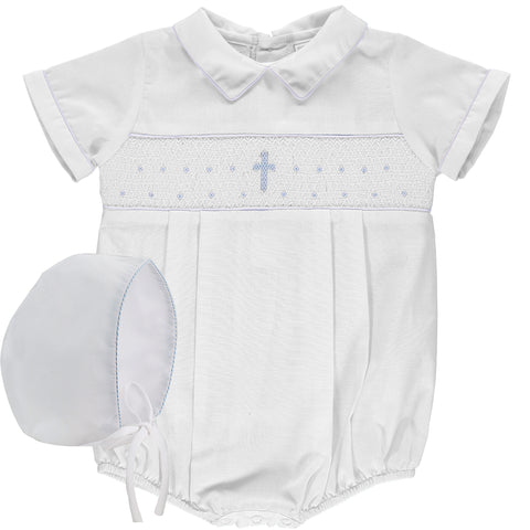 Smocked Cross Boy Romper