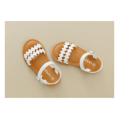 Eden Scalloped Sandal White