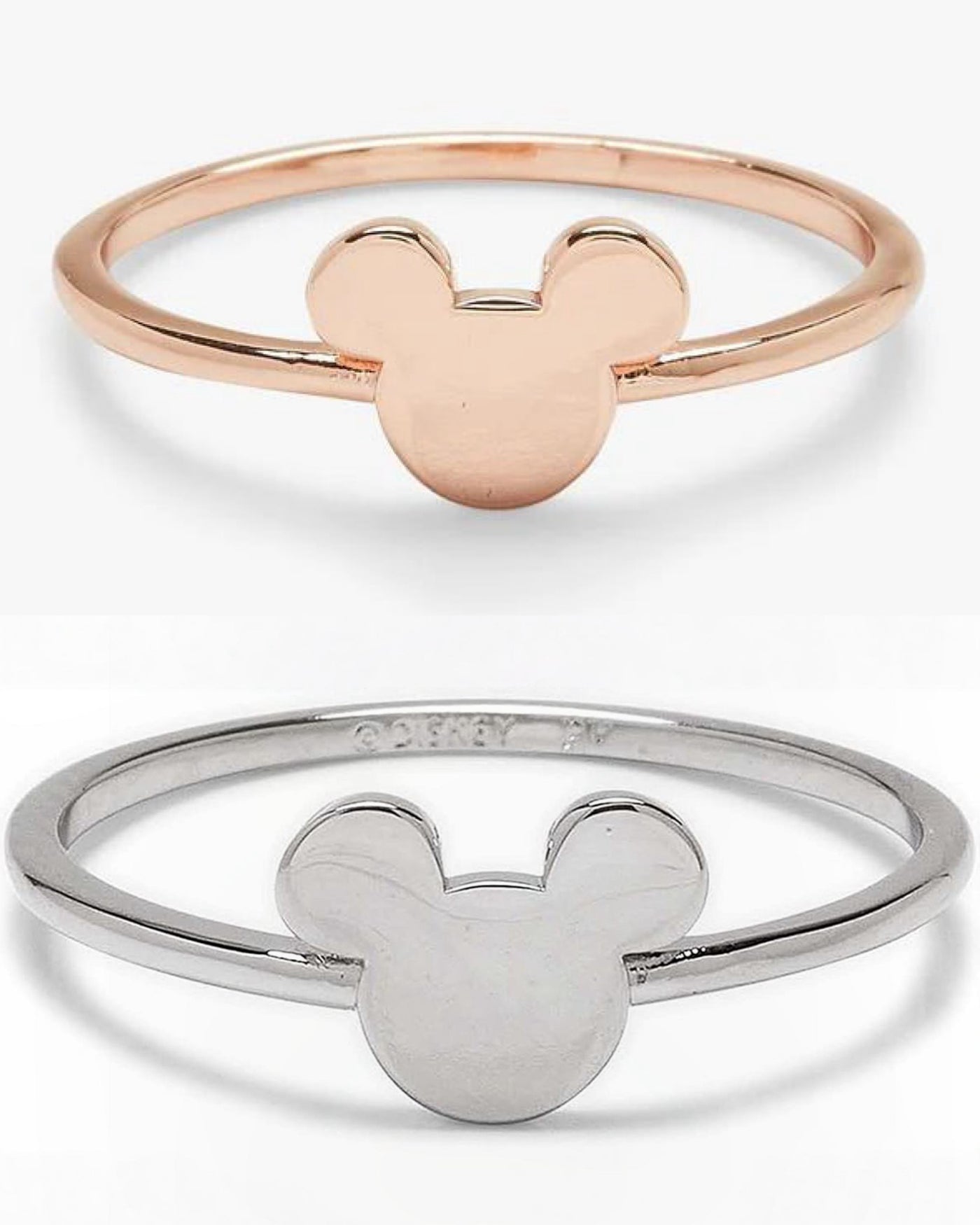 Small Flat Mickey Head Ring (2 Colors)