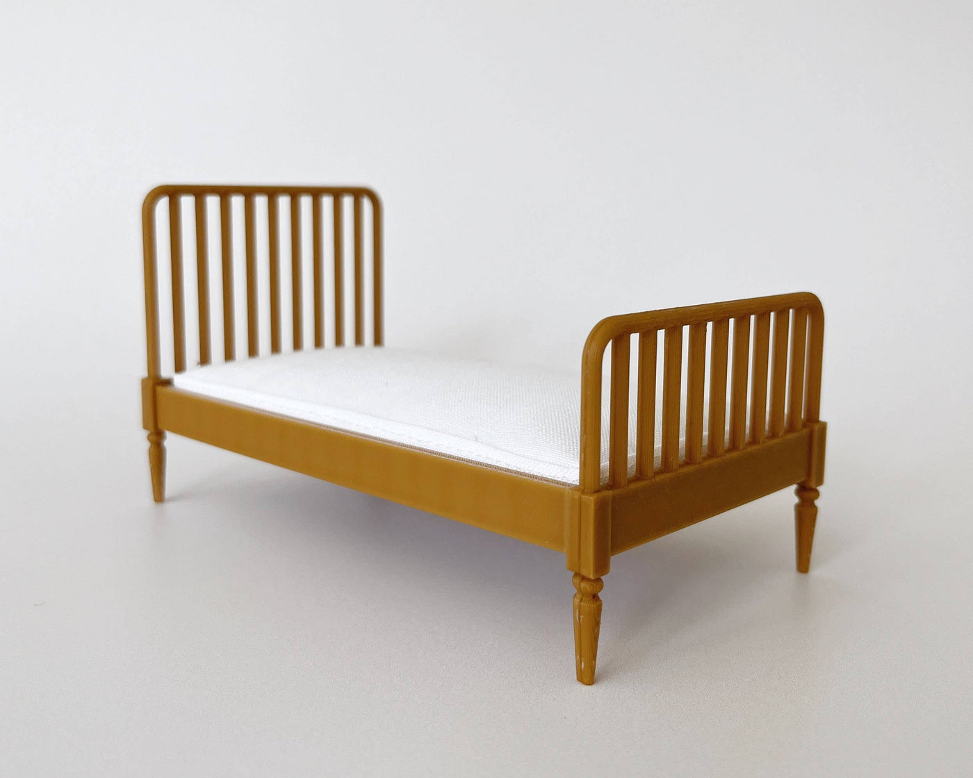 Miniature Dollhouse Bed in Twin: White