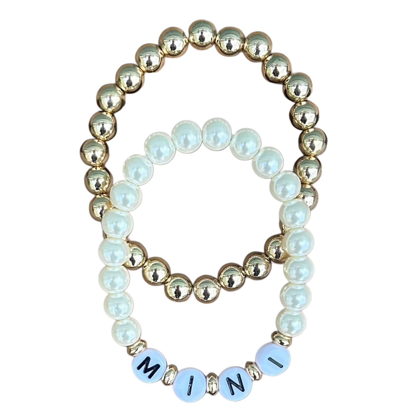 Gold & Pearl"MINI" Bracelet (Set of 2)