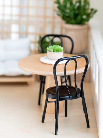 Dollhouse Metal Bistro Chair Set | Black