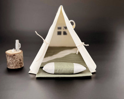 Classic Canvas Miniature Doll Camping Tent