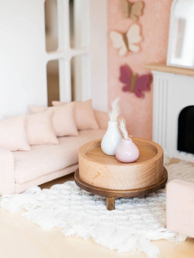 Dollhouse Salerno Round Wood Two-Tone Coffee Table
