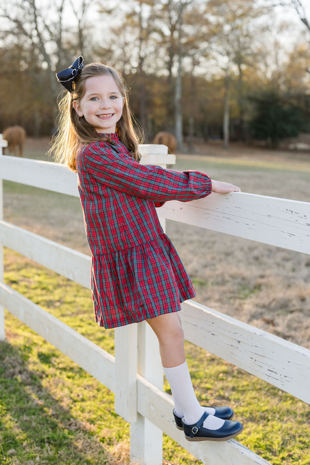 Penelope Dress Red Christmas Plaid