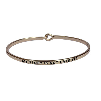 Gold Hook Bracelet Inspirational Assorted Engravings