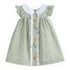 Green Gingham Pumpkin PP Collar Dress