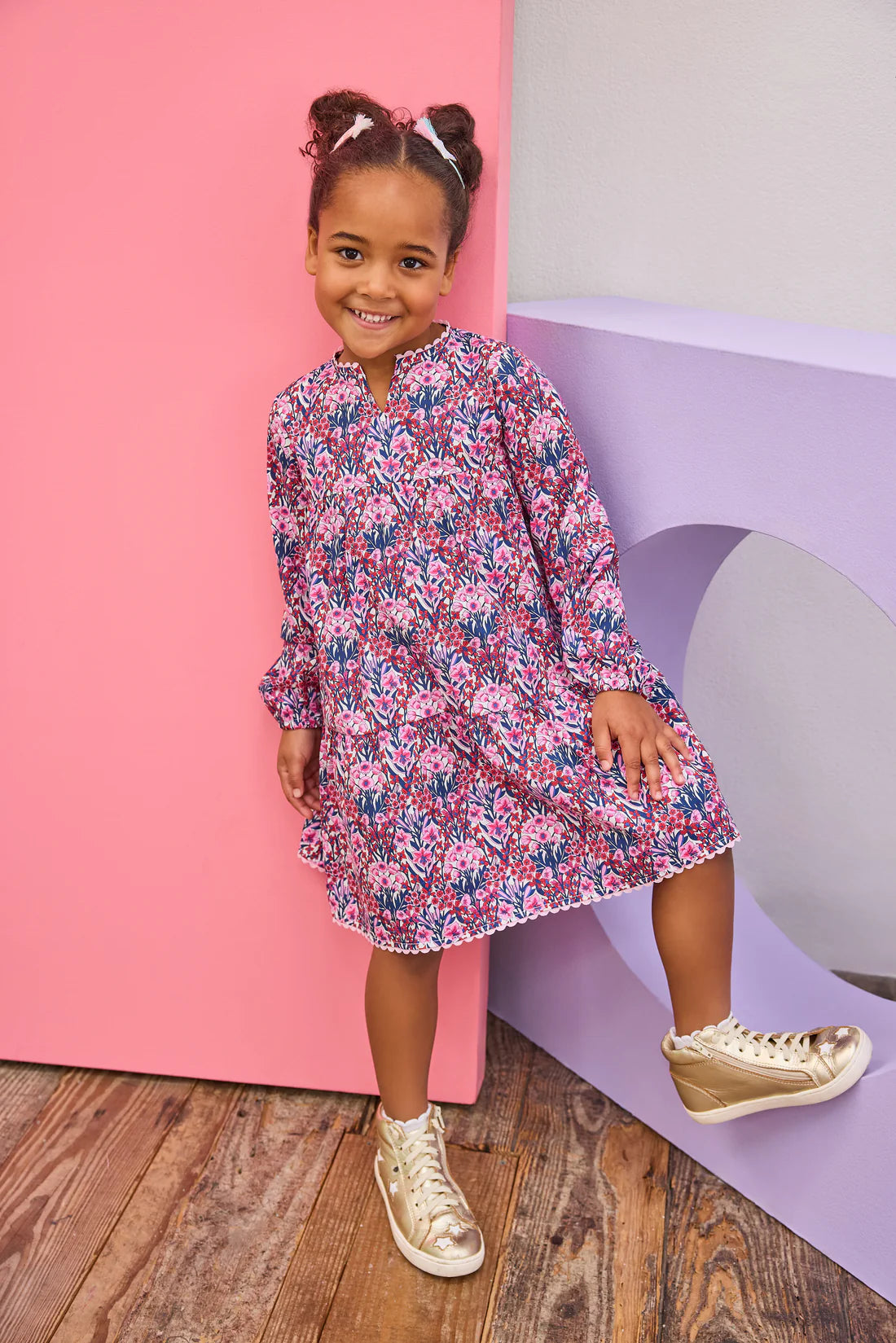 LS Positano Dress Foxcroft Winter Floral