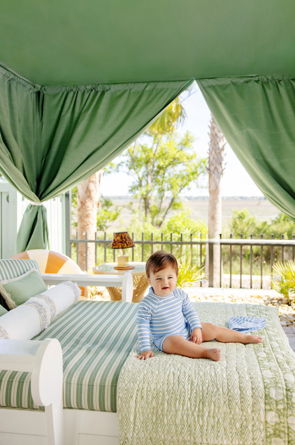 Price Pool Romper Sarasota Sky Stripe