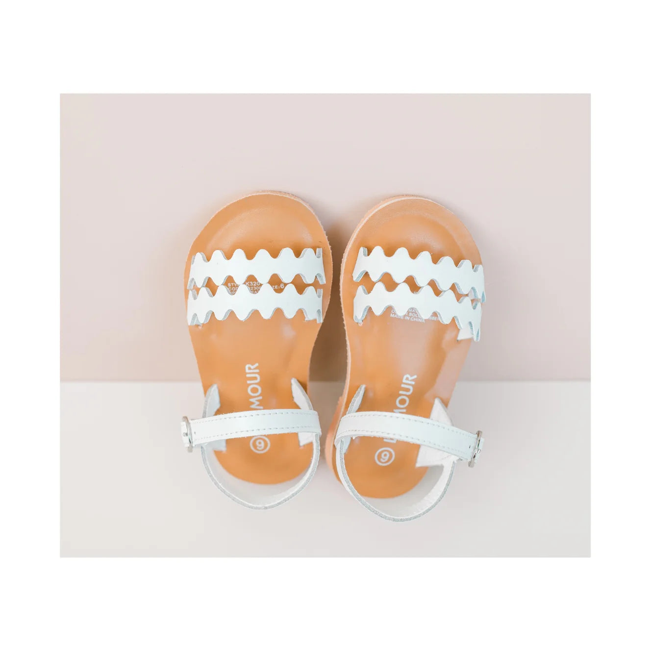 Eden Scalloped Sandal White