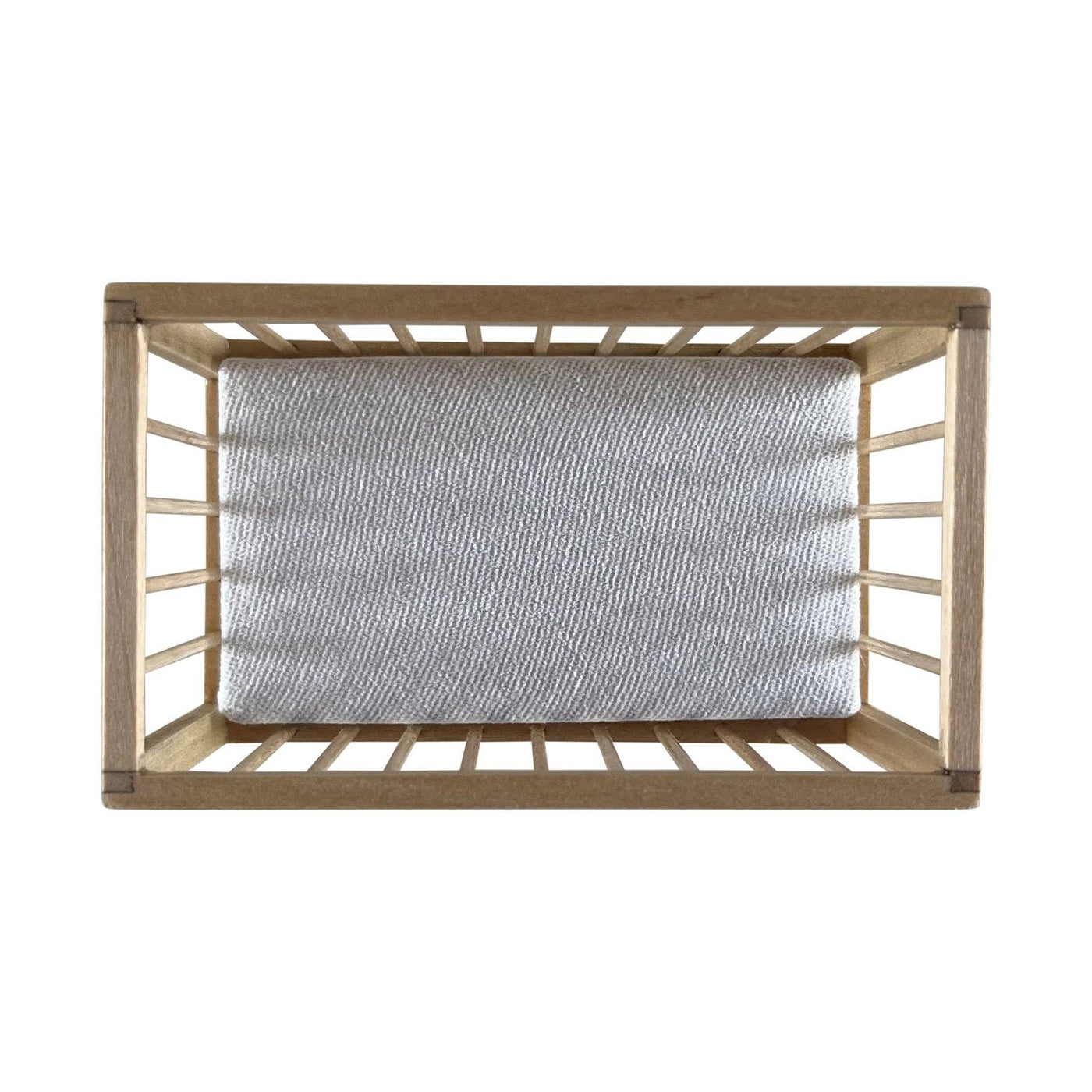 Dollhouse Nursery Crib + Mattress | Natural Wood