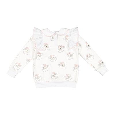 Pink Ruffle Santa Girl Sweatshirt