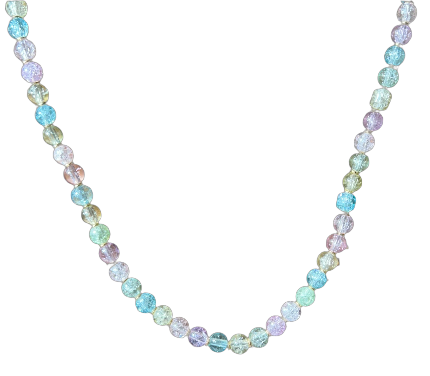 Pastel Color Glass Beaded Necklace