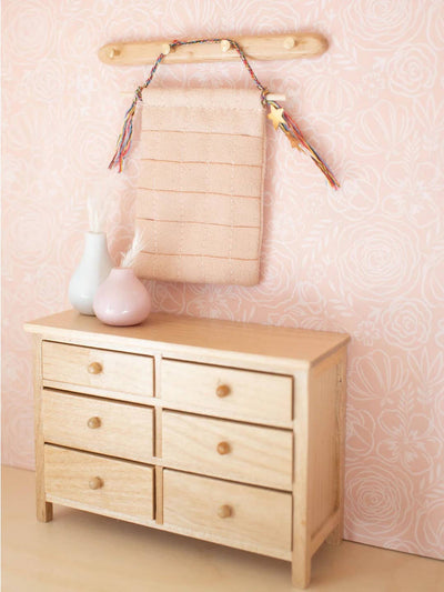 Dollhouse Wide Dresser | Wood Knobs