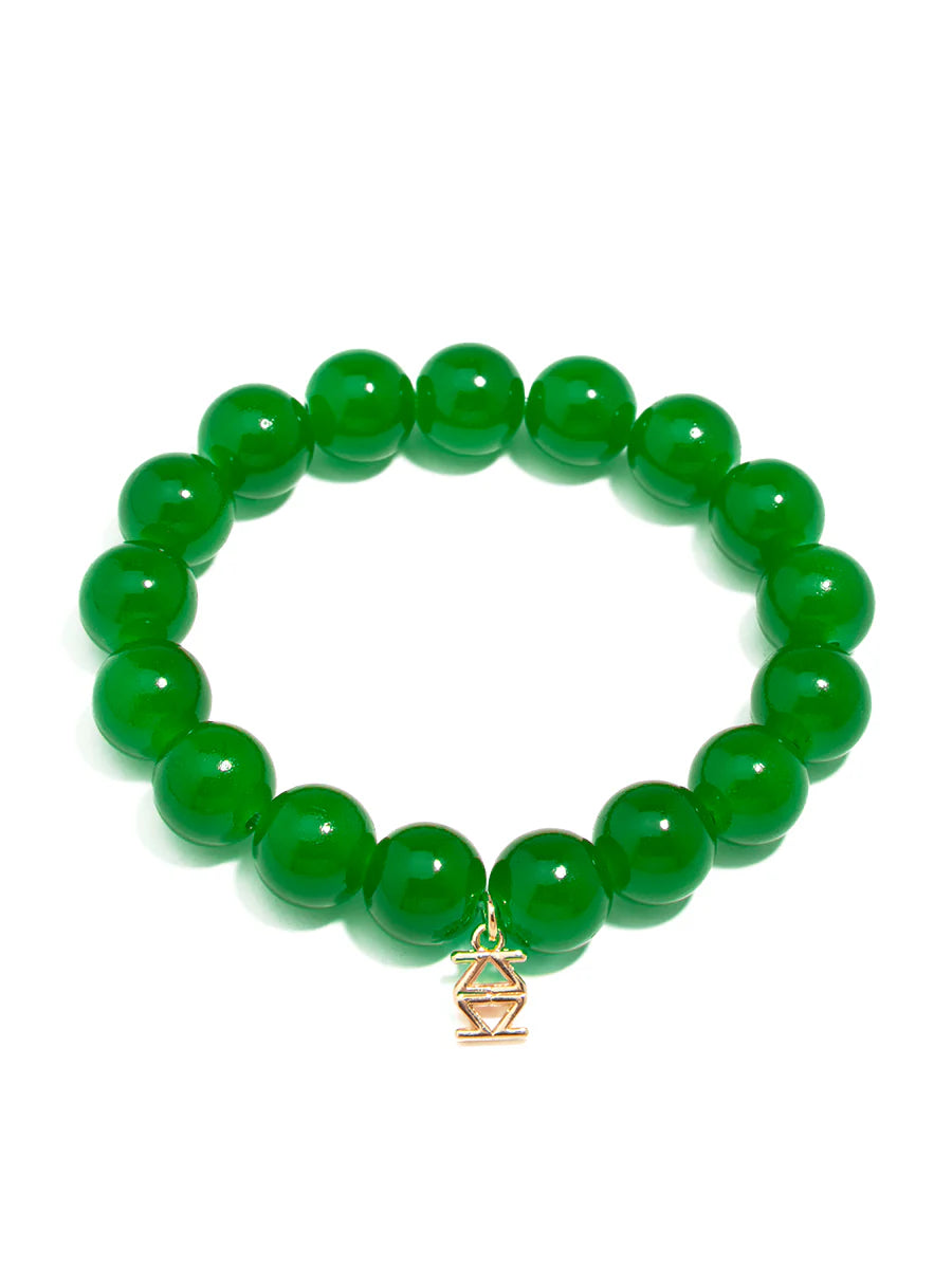 Glass Bead Stretch Bracelet - Various Colors