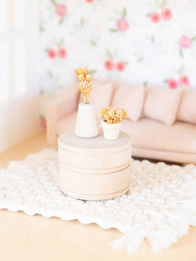 Dollhouse Storage Ottoman | Natural Wood