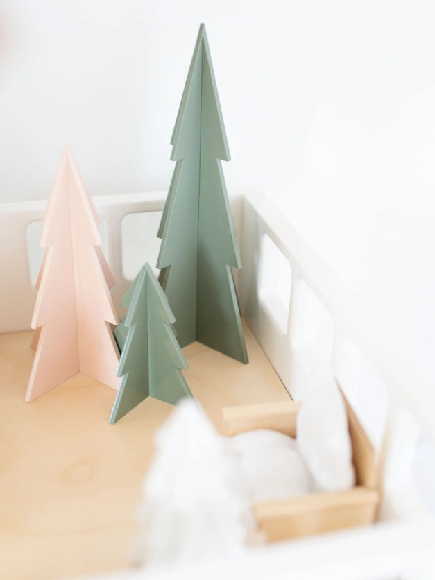 Dollhouse Acrylic Trees - Set of 3