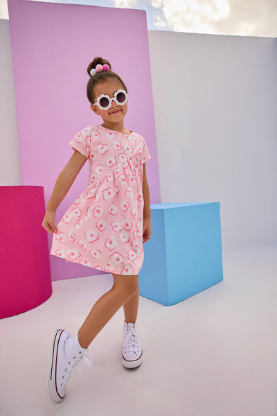 Swoop Dress Marshmallow Floral