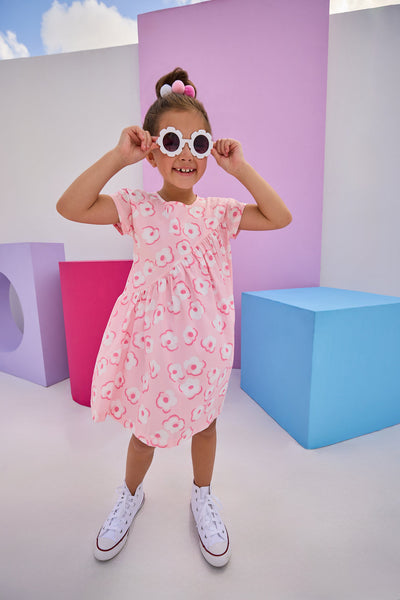 Swoop Dress Marshmallow Floral