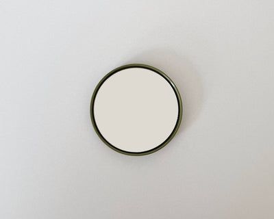 Miniature Round Wall Mirror: Olive