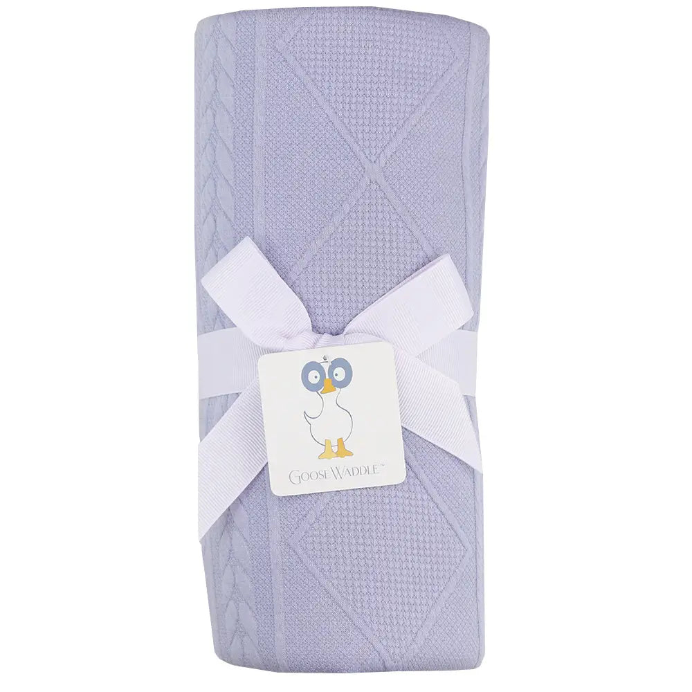 Knit Baby Blanket - Lavender