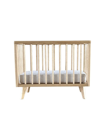 Dollhouse Nursery Crib + Mattress | Natural Wood