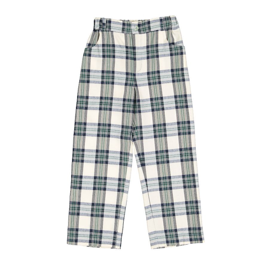 Stone Tartan Trousers