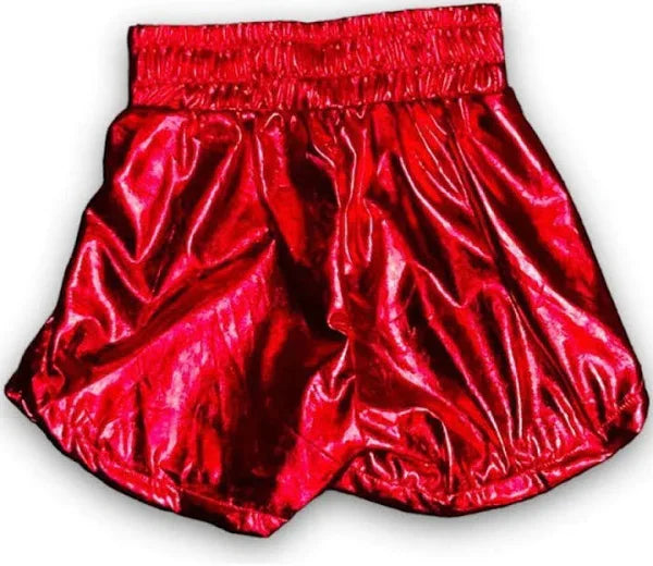 Red Metallic Shorts