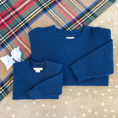 Women's Cassidy Comfy Crewneck Quilted Nantucket Navy