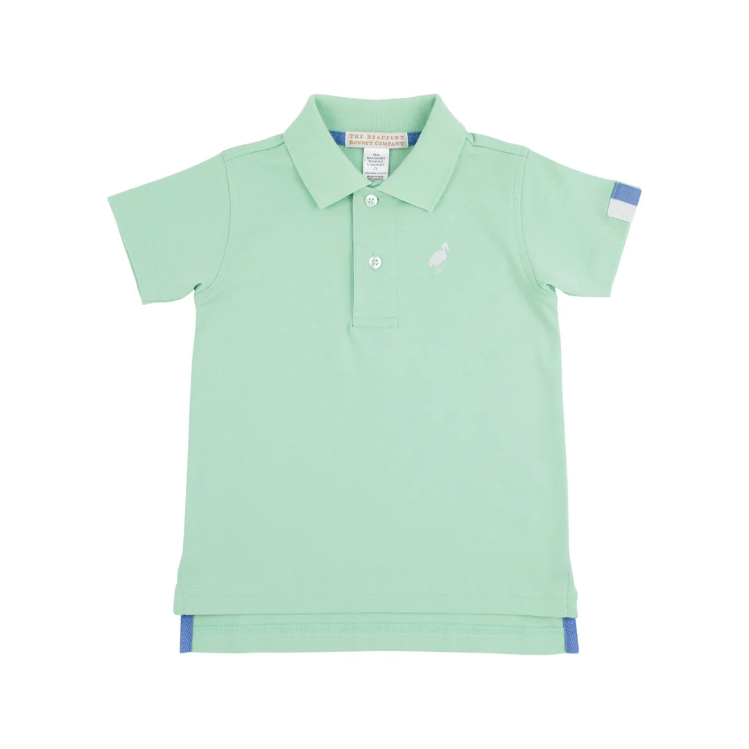 Prim and Proper Polo SS Grace BG WAW Sunrise BLVD Blue