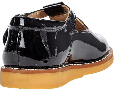 T Strap Leather Black