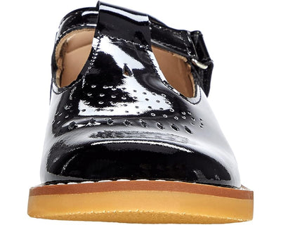 T Strap Leather Black