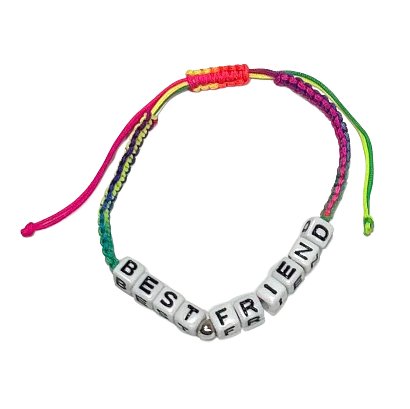 Rainbow "BEST FRIEND" Drawstring Bracelet