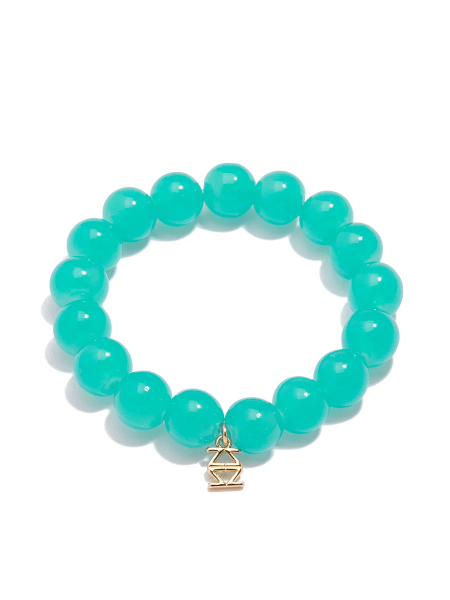 Glass Bead Stretch Bracelet - Various Colors