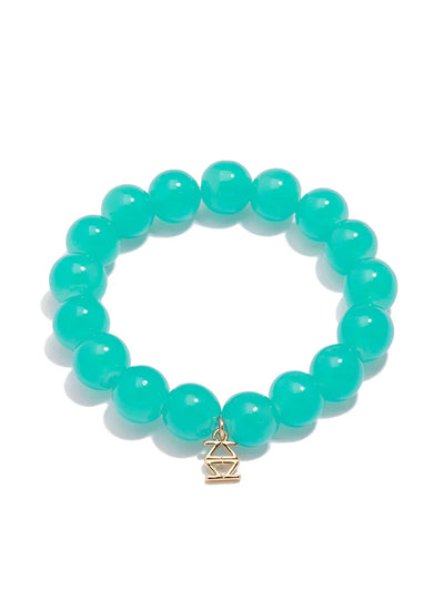 Glass Bead Stretch Bracelet - Various Colors