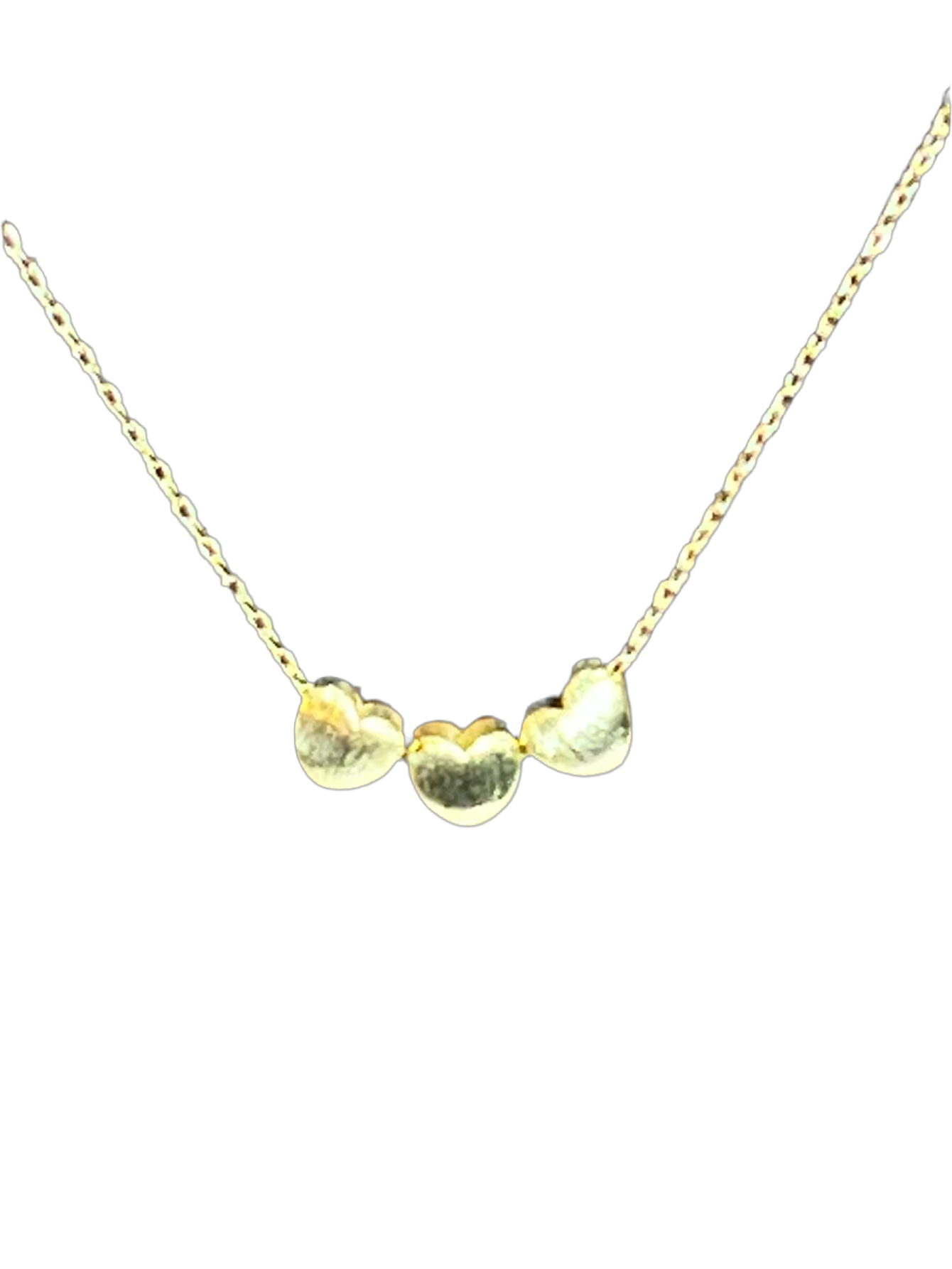 Gold Triple Heart Necklace