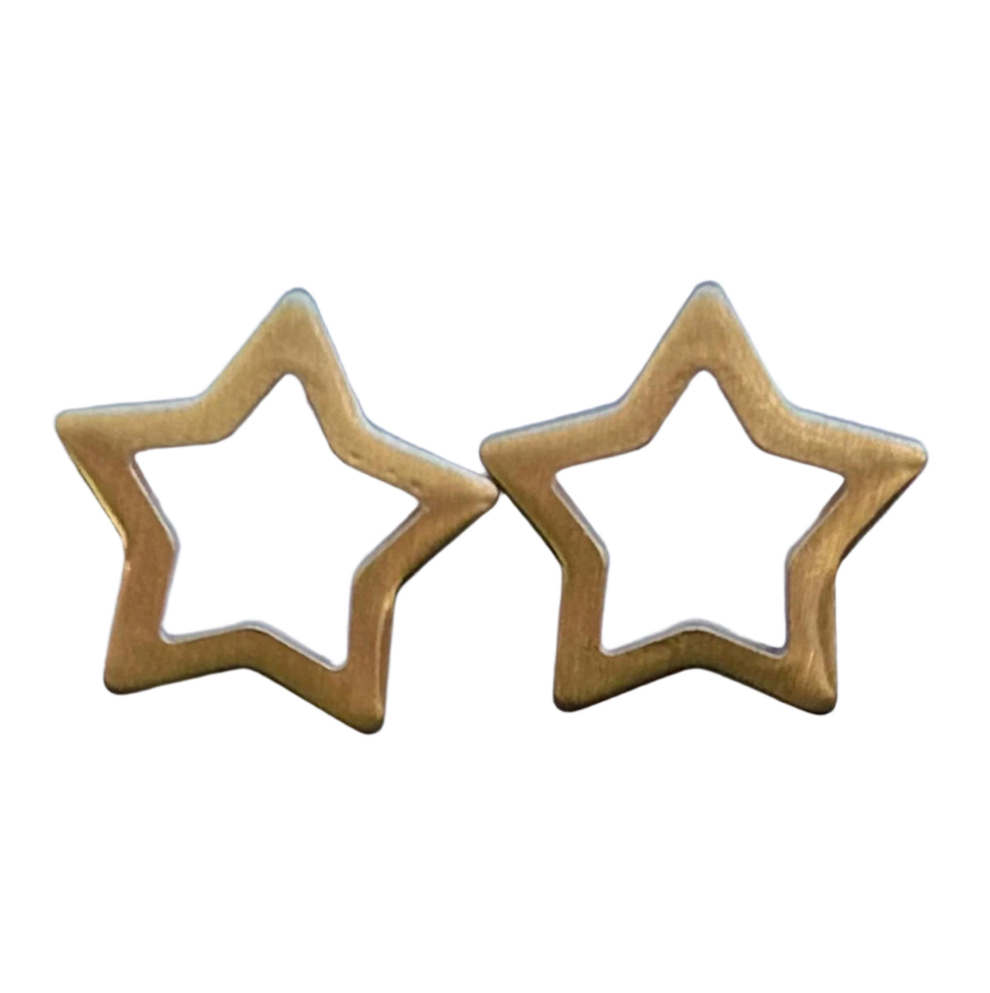 Gold Outlined Star Earrings