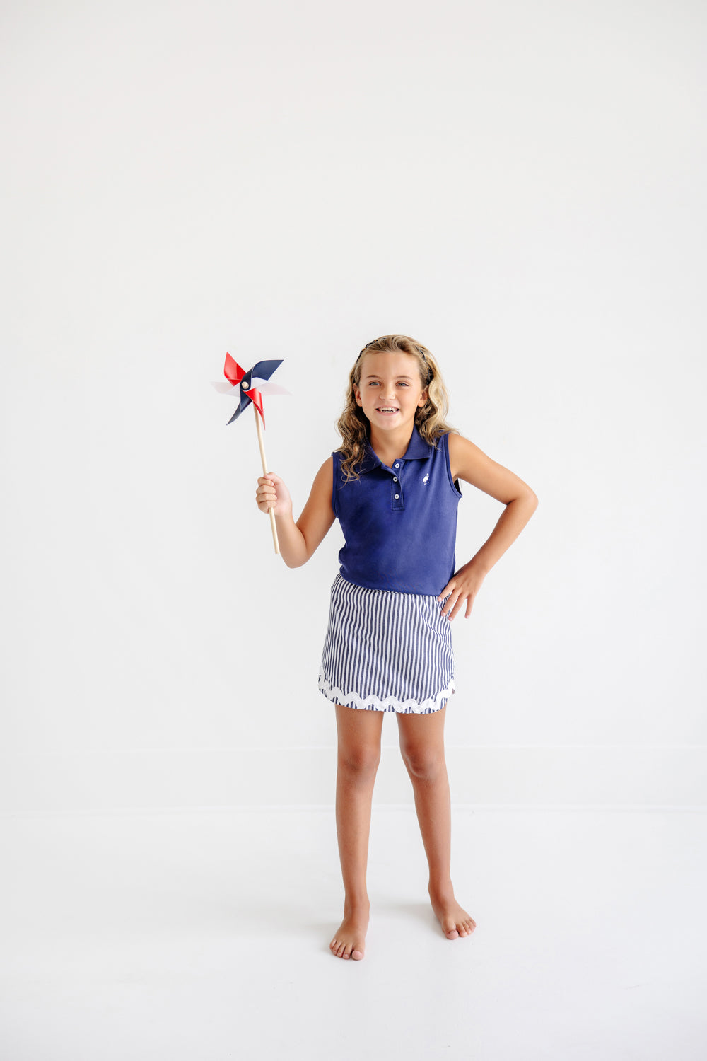Susanne Skirt Nantucket Navy Stripe